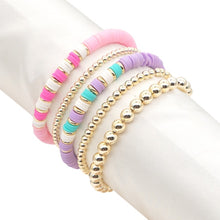 Load image into Gallery viewer, Bracelets 4Pcs/5Pcs Hematite Heart Bracelets Gold Color Beaded