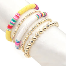 Load image into Gallery viewer, Bracelets 4Pcs/5Pcs Hematite Heart Bracelets Gold Color Beaded