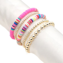Load image into Gallery viewer, Bracelets 4Pcs/5Pcs Hematite Heart Bracelets Gold Color Beaded