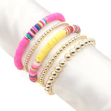 Load image into Gallery viewer, Bracelets 4Pcs/5Pcs Hematite Heart Bracelets Gold Color Beaded