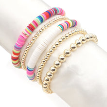 Load image into Gallery viewer, Bracelets 4Pcs/5Pcs Hematite Heart Bracelets Gold Color Beaded