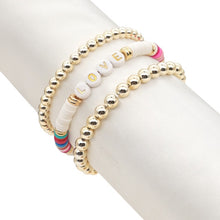 Load image into Gallery viewer, Bracelets 4Pcs/5Pcs Hematite Heart Bracelets Gold Color Beaded