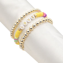 Load image into Gallery viewer, Bracelets 4Pcs/5Pcs Hematite Heart Bracelets Gold Color Beaded