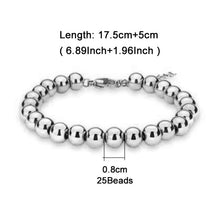 Load image into Gallery viewer, Bracelets Stainless Steel Beads Cuff Bracelet