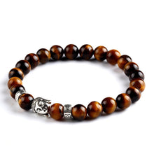 Load image into Gallery viewer, Bracelets Tibetan Silver Buddha Natural Stone Bracelets