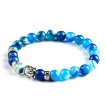 Load image into Gallery viewer, Bracelets Tibetan Silver Buddha Natural Stone Bracelets