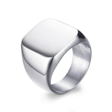 Load image into Gallery viewer, Rings Men's Signet Pinky Ring Black/Silver