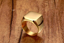 Load image into Gallery viewer, Rings Men's Gold Signet Pinky Ring