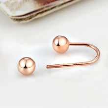 Load image into Gallery viewer, Earrings 18k Rose Gold Double Bead Stud Earrings
