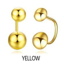 Load image into Gallery viewer, Earrings 18k Rose Gold Double Bead Stud Earrings
