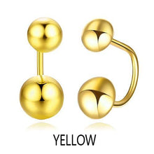 Load image into Gallery viewer, Earrings 18k Rose Gold Double Bead Stud Earrings
