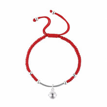 Load image into Gallery viewer, Bracelets Silver Bell Lucky Red String Bracelet