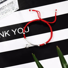 Load image into Gallery viewer, Bracelets Silver Bell Lucky Red String Bracelet