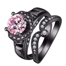 Load image into Gallery viewer, Rings Crystal Dotted White Gold Rings (Set of 2) (8 Colors)