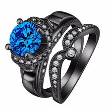 Load image into Gallery viewer, Rings Crystal Dotted White Gold Rings (Set of 2) (8 Colors)