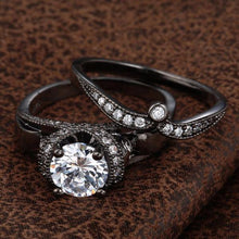 Load image into Gallery viewer, Rings Crystal Dotted White Gold Rings (Set of 2) (8 Colors)