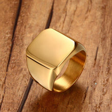 Load image into Gallery viewer, Rings Men's Gold Signet Pinky Ring