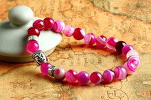 Load image into Gallery viewer, Bracelets Tibetan Silver Buddha Natural Stone Bracelets
