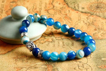 Load image into Gallery viewer, Bracelets Tibetan Silver Buddha Natural Stone Bracelets