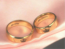 Load image into Gallery viewer, Rings 'His Queen, Her King' Couples Ring