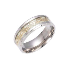 Load image into Gallery viewer, Rings Luminous Chinese Dragon Steel Ring