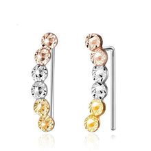 Load image into Gallery viewer, Earrings 18K Tri-Gold Bead Stud Earrings