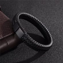 Load image into Gallery viewer, Bracelets Sleek Men's Braided Leather Bracelet
