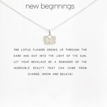 Load image into Gallery viewer, Necklaces Silver Gold Inspiring Lotus Wish Necklace
