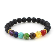 Load image into Gallery viewer, Bracelets Multicolor Balance Chakra Healing Lava Stone Bracelet