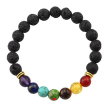 Load image into Gallery viewer, Bracelets Multicolor Balance Chakra Healing Lava Stone Bracelet