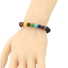 Load image into Gallery viewer, Bracelets Multicolor Balance Chakra Healing Lava Stone Bracelet