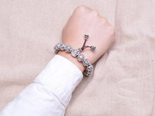Load image into Gallery viewer, Bracelets Sacred Lotus Om Mantra Silver Prayer Bracelet