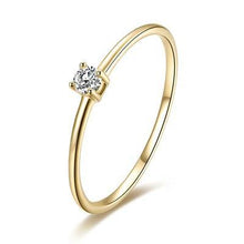 Load image into Gallery viewer, Rings 18K Solid 750 Tri-Gold Diamond Ring
