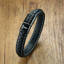 Load image into Gallery viewer, Bracelets Emergency Medical Alert Genuine Leather Bracelet