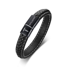 Load image into Gallery viewer, Bracelets Emergency Medical Alert Genuine Leather Bracelet