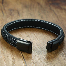 Load image into Gallery viewer, Bracelets Emergency Medical Alert Genuine Leather Bracelet
