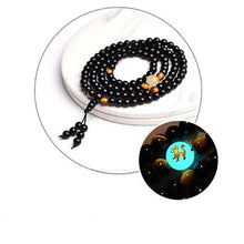 Load image into Gallery viewer, Bracelets Tibetan Luminescent Dragon Black Beads Prayer Bracelet