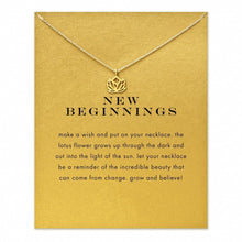 Load image into Gallery viewer, Necklaces Silver Gold Inspiring Lotus Wish Necklace