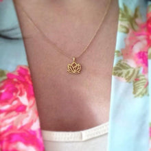 Load image into Gallery viewer, Necklaces Silver Gold Inspiring Lotus Wish Necklace