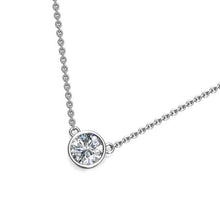 Load image into Gallery viewer, Necklaces 10K White And Yellow Gold 3CT Moissanite Diamond Necklace