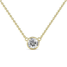 Load image into Gallery viewer, Necklaces 10K White And Yellow Gold 3CT Moissanite Diamond Necklace