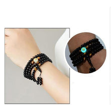 Load image into Gallery viewer, Bracelets Tibetan Luminescent Dragon Black Beads Prayer Bracelet