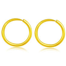 Load image into Gallery viewer, Earrings 24K Classic Gold Hoop Earrings