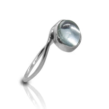 Load image into Gallery viewer, Rings Aquamarine Oval Twist Sterling Silver Ring