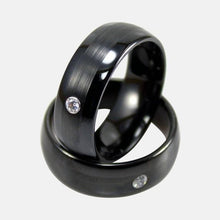 Load image into Gallery viewer, Rings Black Brushed Tungsten Ring