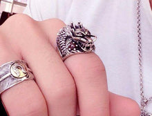 Load image into Gallery viewer, Rings Hydra Splash Dragon Silver Ring