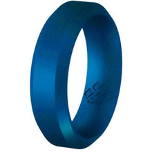 Load image into Gallery viewer, Rings Midnight Blue Bevel Edge Silicone Ring For Men