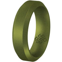 Load image into Gallery viewer, Rings Crocodile Earth Green Bevel Edge Silicone Unisex Ring