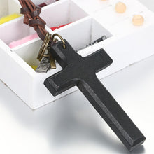 Load image into Gallery viewer, Necklaces Vintage Wood Cross Charm Necklace