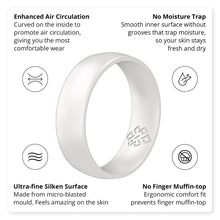 Load image into Gallery viewer, Rings Pearl White Silicone Unisex Ring